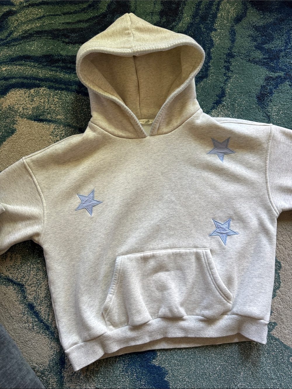 Altar'd State Light Gray Star Embroidered Hoodie - Picture 10 of 10